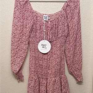 Princess Polly Red Mini Dress with White Floral Print